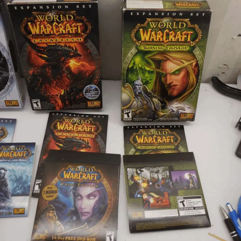 World of WarCraft Burning Crusade Lich King Cataclysm Pc Bundle‎